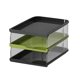 thumbnail image 5 of Organizador de archivos de escritorio, archivador, organizador de cartas, archivadores de periódicos, estantes. Black Green 3 Tier, 5 of 8
