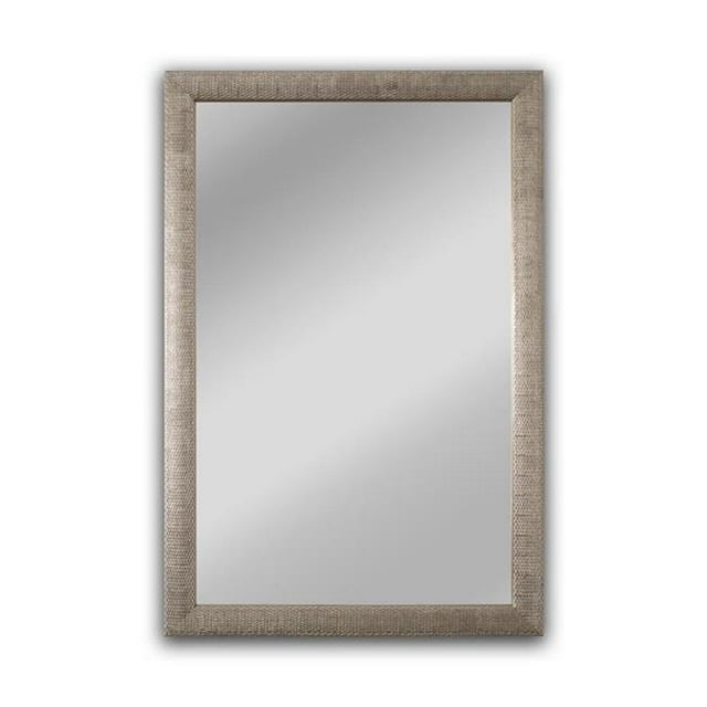 Chloe Lighting CH8M021SV35-VRT 35 in. Reflection Contemporary Rectangle Framed Wall Mirror, Silver Finish