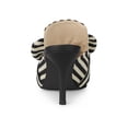 thumbnail image 2 of BLISSFUL STEP Women's Stiletto Heel Mules Pointed Toe Stripe Bow Slip-On Dress Shoes Black 6, 2 of 7