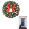 thumbnail image 1 of Corona Navideña, Soporte para Corona Navideña Decoraciones Navideñas, Decoración Navideña con Campanas Decoración Navideña Ideal para Exteriores, Diámetro 30 CM Corona Navideña Artificial, 1 of 5