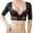 Black, variant on Women's Sexy Short Sleeves Shapewear Tops Surgery Bras Chest Up Underbust Lace Body Shaper Tight Boned Wedding Slim Black X-Large