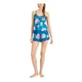 thumbnail image 1 of INC Ensembles Turquoise Stretch Dentelle Floral Sans Manches V Cou Cami Sleepwear Taille L, 1 of 2