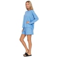 thumbnail image 3 of Zenana Soft Melange Long Sleeve Tee and Shorts Set, 3 of 3