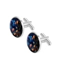 thumbnail image 2 of Starry Plants Men's Stainless Steel Cufflink Set for Formal Attire, Shirt Clip Included - Ideal for Weddings and Business Meetings, 2 of 6