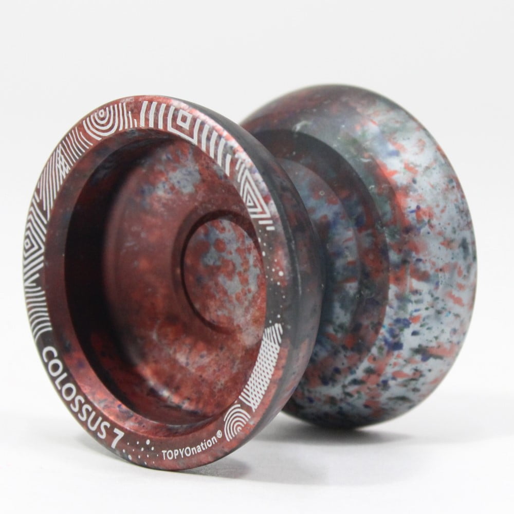 TOP YO Colossus 7 Yo-Yo - Seventh Generation - 7003 AL YoYo (Ash Black Red Silver)