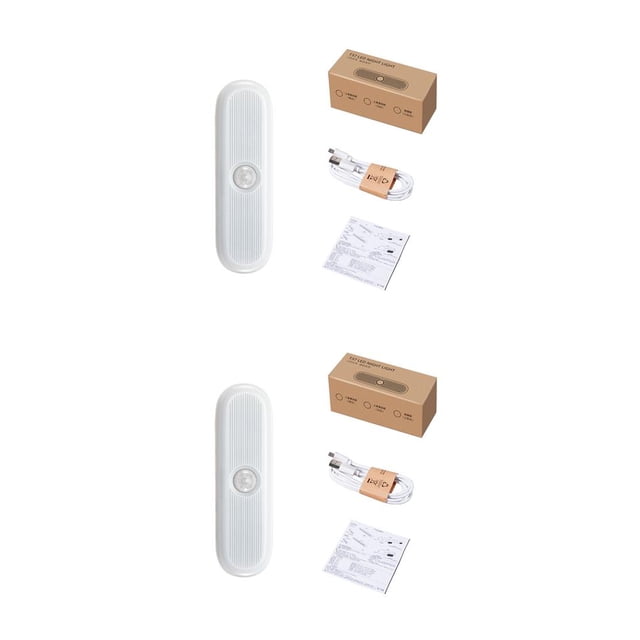 Barra de luces Billuyoard inalámbrica Adhesivo Montado extraíble Sensor Corto Blanco 2Conjunto