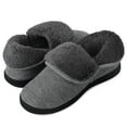 VONMAY Men's Cozy & Warm Fuzzy Slippers Boots with NonSlip TPR Sole, Memory Foam Insole for