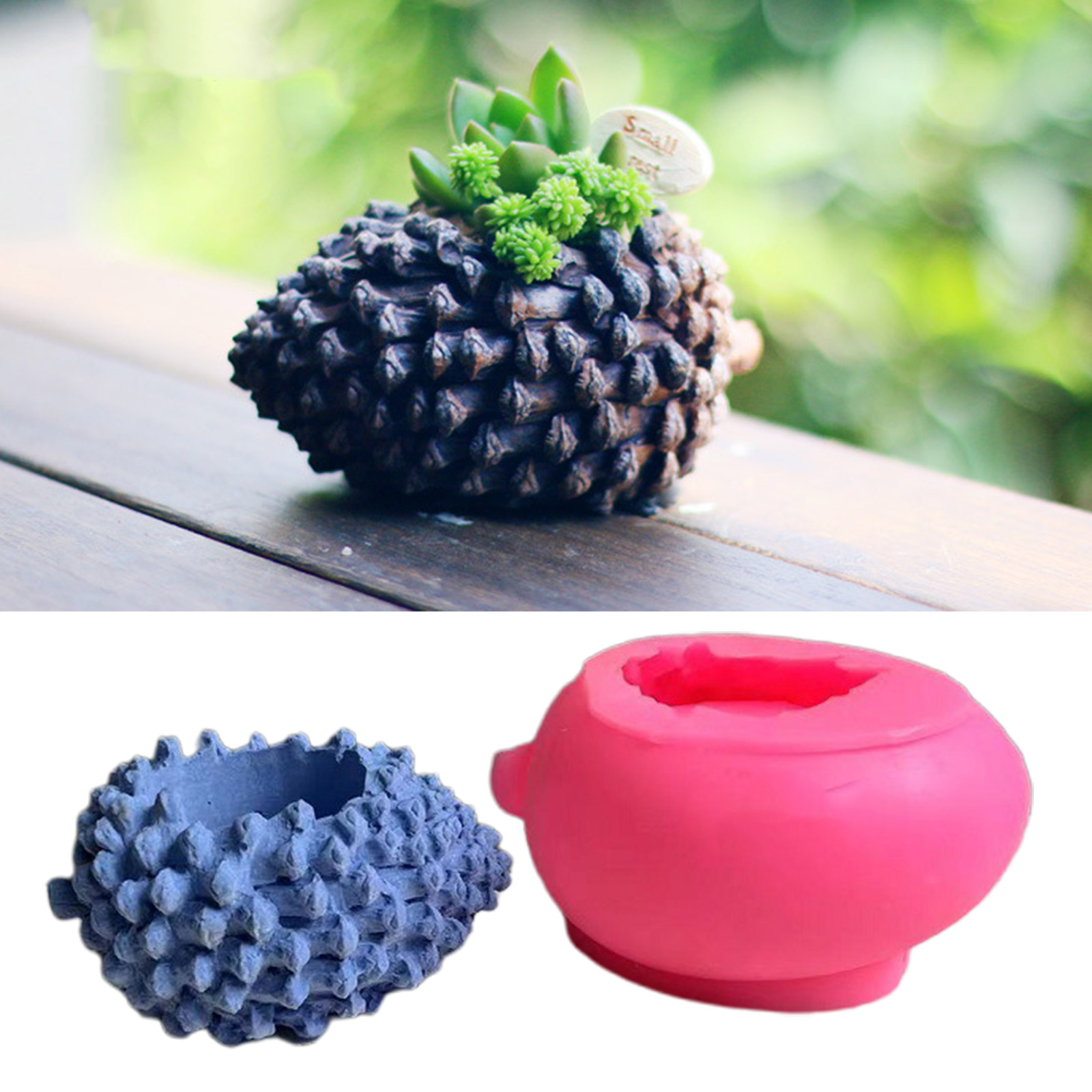 BQBQERT Holder Resin Mold,Cement Gypsum Flower Silicone Epoxy Resin Casting for Jewellery Storage Box