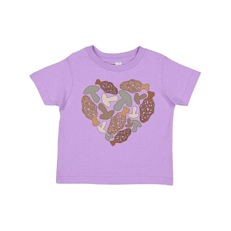 

Inktastic Mushrooms and Morels in a Heart Shape Gift Toddler Boy or Toddler Girl T-Shirt