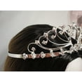 thumbnail image 3 of Silver Clear Rhinestone Cross Tiara/Crown Baptism, Communion, 3 of 4