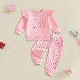 thumbnail image 5 of yboeqw Infant Baby Girl Clothes Outfits Fall Winter Long Sleeve Sweatshirts Pants Cute Kids Girl 2 Piece Set,Size 6-12 Months, 5 of 5