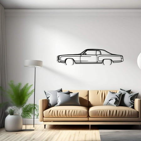

Monte Carlo 1970 Detailed Car Silhouette Metal Wall Art