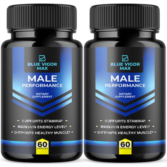 Blue Vigor Max Advanced Formula Pills All Natural Vitamin Supplement 120 Capsules