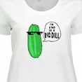 thumbnail image 4 of Inktastic I'm Kind of a Big Dill Pickle with Sunglasses Women's Plus Size T-Shirt, 4 of 5
