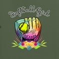 thumbnail image 3 of Wild Bobby, Colorful Softball Girl, Sports, Men Premium Tri Blend Tee, Military Green, Small, 3 of 5