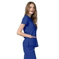 thumbnail image 3 of Adar Universal Scrubs For Women - Double Stitched Mock Wrap Scrub Top, 3 of 7