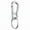 Color Name;Silver, variant on Alloy Carabiner Clasp for Key Ring Hook for Key Chain Strap Wallet Bag for Camping Fishing Hiking Travelling 46mm