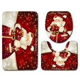 thumbnail image 1 of Alfombrilla de baño de Navidad Tapa de pedestal Cubierta de asiento de inodoro Antideslizante Juego de alfombras de Navidad de Papá Noel - A Kuyhfg Bienvenido a Kuyhfg, 1 of 2