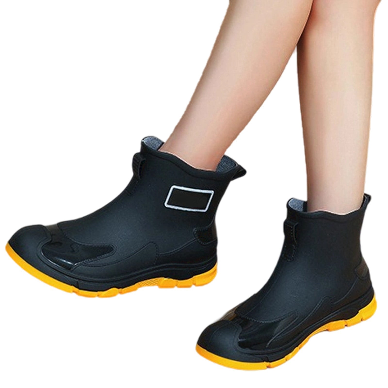 Sunbona Fashionable Women's Rain Shoes Summer Short Ankle Boots Casual Footwear For Everyday Use Rain Boots Collar Gardening Boots Ultra Lightweight Portable Garden Shoes
