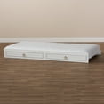 thumbnail image 6 of Baxton Studio Mariana Classic and Traditional White Finished Wood Twin Size Trundle, 6 of 7
