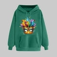 thumbnail image 2 of VBTAPA 2025 Mardi Gras Hoodies for Women Carnival Mask Graphic Hooded Sweatshirt Glitter Holiday Party Hoodie Parade Celebration Sweatshirts Army Green L, 2 of 6