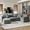 Gray, variant on 102" Modular Sectional Sofa 6-Seater Fabric Wide-Seat Couch with Storage and Curved Armrest for Living Room Gray