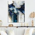 thumbnail image 2 of Designart Abstract Geode White And Blue Marble I Canvas Wall Art, 2 of 5