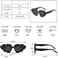 thumbnail image 3 of AWINQQY Fashion Cat Eye Candy Colors Sunglasses for Women, Retro Flower Shape Trending Eyewear, UV400 Protection Sun Glasses, 3 of 9