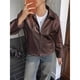 thumbnail image 4 of Chaqueta de para Mujer, de Gamuza Sintética, para Otoño e Invierno, Abrigos, Ropa y Tops. Marrón L, 4 of 8