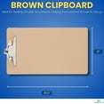 thumbnail image 2 of 1InTheOffice Legal Size Clipboard, Heavy Duty Clipboard, Hardbound, Brown, 9x15.5 (3 Pack), 2 of 6