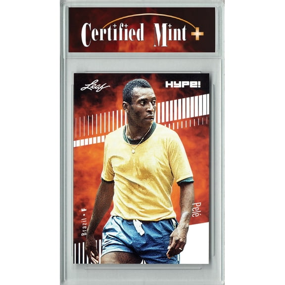 Certified Mint Pele 2024 Leaf Hype #152 Only 5000 Made Rare Trading Card Brazil/Brasil