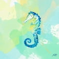 thumbnail image 2 of DeRice, Julie 12x12 Gold Ornate Wood Framed with Double Matting Museum Art Print Titled - Watercolor Sea Creatures IV, 2 of 4