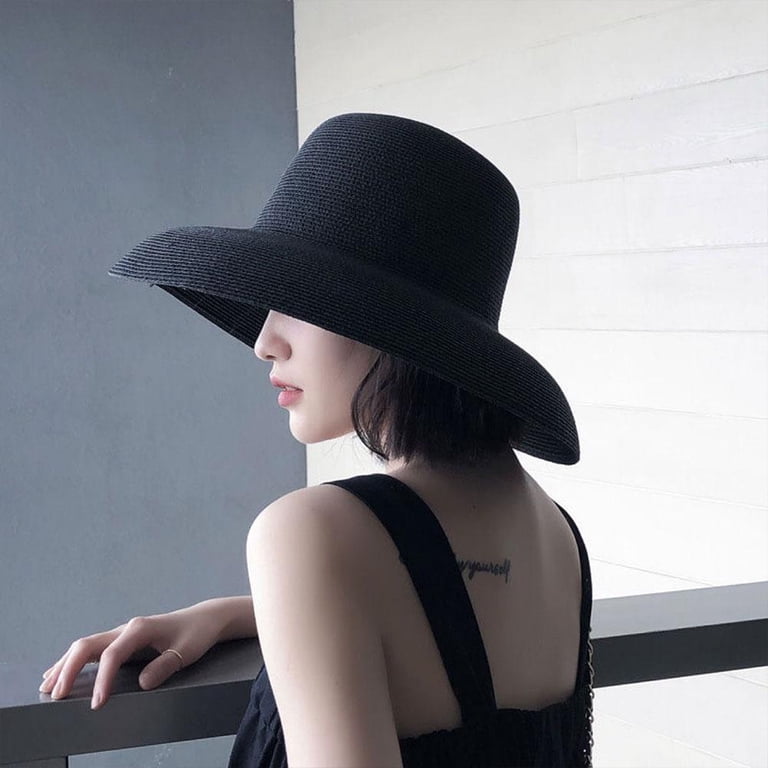 French Wide Brim Straw Hat Women Summer Sun Hat Vintage  display picture 1