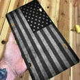 thumbnail image 5 of Yehwow Black and White American Flag Metal Car Plate Decorative Aluminum License Plate Tag Sign, 5 of 5