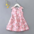 thumbnail image 2 of Girls Dresses Toddler Kids Girls Summer Sleeveless Floral Casual Dress for Beach Vacation and Daily Wear Robe Enfant Fille Light Pink 3 Years-4 Years, 2 of 4