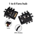 thumbnail image 4 of Matsuzay Ventilador de computadora Hub Cooler Splitter Connector PWM Cooling 2 Level Speed ​​​​Controller Board Adaptador de toma de corriente Juegos de teclado y mouse para computadora No.02, 4 of 8