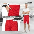 thumbnail image 3 of Ultra Performance Athletic Running Basketball Gym Shorts with Zippered Pockets, Size S, 5-Pack, 3 of 6