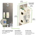 thumbnail image 4 of Interruptor de luz inteligente Enbrighten Almond Z-Wave Plus, paquete de 2, 4 of 6