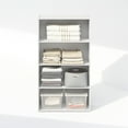 thumbnail image 6 of Furinno Reed 4-Tier Multipurpose Open Shelf Clothing & Closet Storage Organization, White, 6 of 6