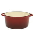 thumbnail image 2 of Gibson Home 7 Qt Enameled Cast Iron Dutch Oven Pot with Lid – Round, Oven Safe to 500°F, Ideal for Bread Baking & Stews - Gradient Red, 2 of 14