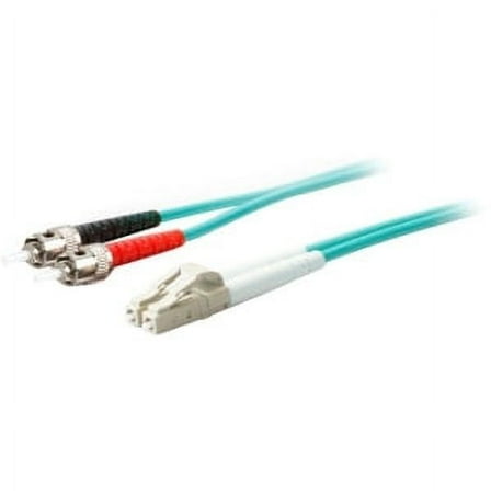 5M FIBER OPTIC LOMM OM4 MALE ST/LC 50/125 DUPLEX AQUA CABLE
