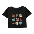 thumbnail image 4 of Camiseta corta de cuello redondo simple para mujer para vacaciones, viajes, regalo para damas SG, 4 of 7