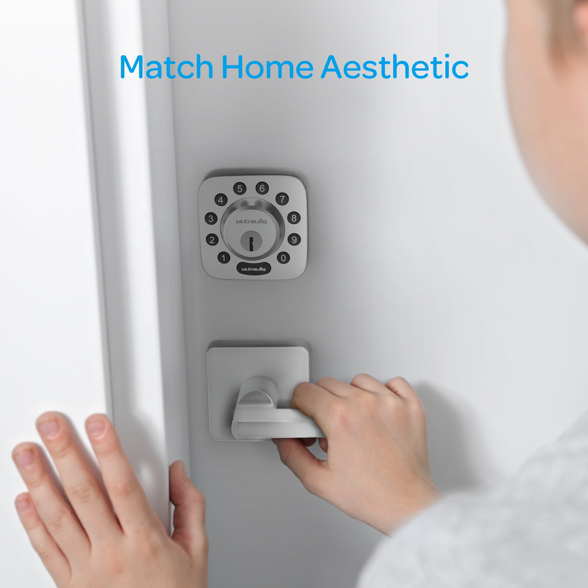 Ultraloq U-Bolt Smart Lock Satin Nickel 5-in-1 Keyless Entry Deadbolt with hardware