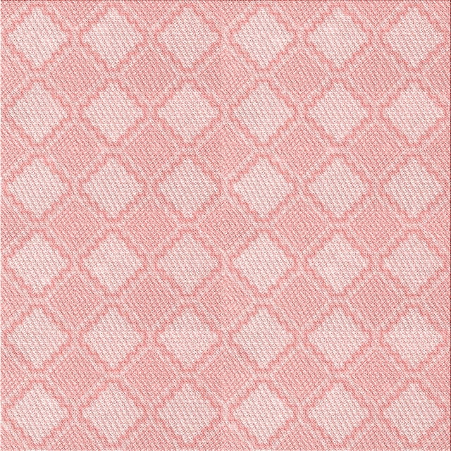Ahgly Tapis d'Intérieur Lavable en Machine Carré Transitionnel Pastel Rouge Rose, 4 Pieds Carré