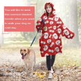 thumbnail image 4 of Wearable Oversized Blanket,Red Christmas Santa Pattern Wearable Blanket Hoodie for Adults,Cozy Hooded Blankets with Super Pockets,Super Warm Fuzzy Pullover for Women & Men, 4 of 6