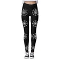 thumbnail image 1 of WILLBEST Leggings de Cintura Alta con Estampado de Copos de Nieve Navideños para Mujer, para Yoga, Entrenamiento, Deportes, Cómodos, Elásticos Y Suaves, Pantalones Deportivos Chica, 1 of 4