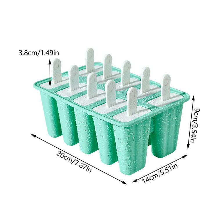 Wiueurtly Christmas Decorations Popsicle Molds 10 Pieces Silicone Ice Molds Tray Mold Reusable Easy Ice Maker Fall Decorations for Home, Red