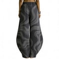 thumbnail image 2 of TaTaai Women's Spring Summer Palazzo Pants Floral Print Loose Wide Leg Tapered Cuff Design with Side Pockets and Elastic Waist for Casual and Vacation Outfits Gift, 2 of 7
