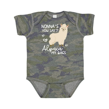 

Inktastic Nonna s You Say Alpaca My Bags Gift Baby Boy or Baby Girl Bodysuit