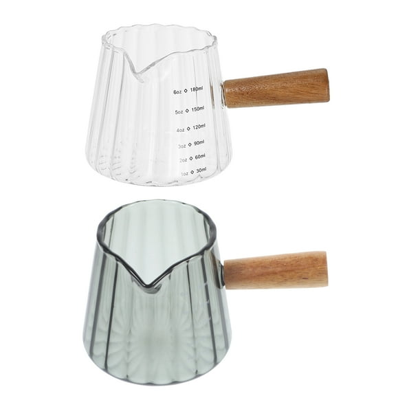 WEUVEB Espresso Shot Glasses for Coffee Enthusiasts Transparent Glass 2Pcs